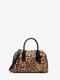Michael Kors Ashton Small Leopard Print Calf Hair Messenger Bag