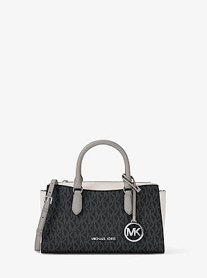 MICHAEL KORS Arden Small Color-Block Signature Logo Messenger Bag
